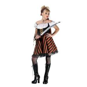  Striped Skirt Pre Teen Pirate Costume: Toys & Games