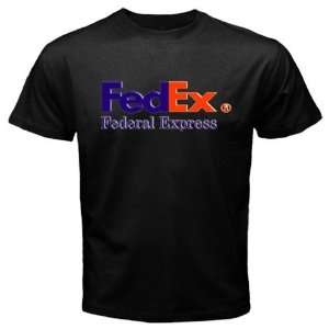 FedEx Federal Express Logo New Black T shirt Size XL 