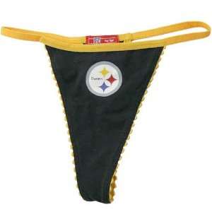    Pittsburgh Steelers Black Halftime Thong: Sports & Outdoors