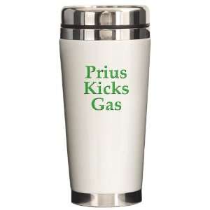  Prius Kicks Gas Earth Ceramic Travel Mug by CafePress 