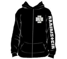  Rammstein Logo Zipper Hoodie Clothing