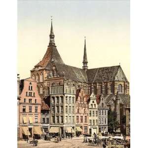   place and Marien Church Rostock Mecklenburg Schwerin Germany 24 X 18.5