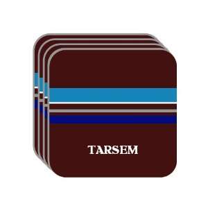 Personal Name Gift   TARSEM Set of 4 Mini Mousepad Coasters (blue 
