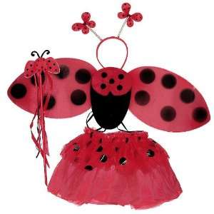  Ladybug Costume Tutu Set (4 pc): Toys & Games