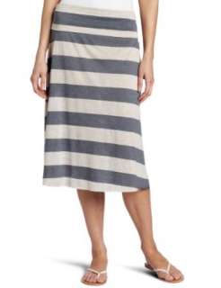  allen allen Womens Stripe Mid Length Skirt: Clothing