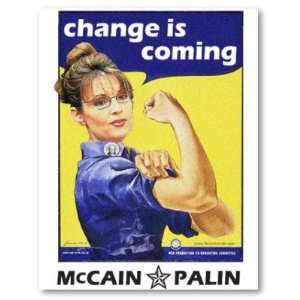  change is coming Mccain / Palin Republican Party Poster 