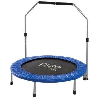 Pure Fun 40 Inch Mini Trampoline with Handrail