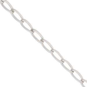   20 / 51cm Curb Long Chain in Sterling Silver (width 4.01mm): Jewelry