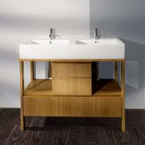  Lacava 5034 02 Free Standing Vanity in Natural Cherry with 