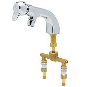 Blank T&S B 0807 PA Single Temperature Pivot Action Metering Faucet 