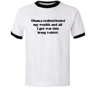  Obama Lousy T Shirt: Custom Unisex Anvil Ringer T Shirt 