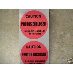   inch waring round photo enclosed mailing labels stickers: Office