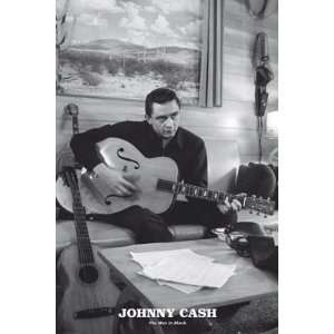   Wood Framed Poster   Johnny Cash the Man in Black: Everything Else