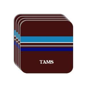 Personal Name Gift   TAMS Set of 4 Mini Mousepad Coasters (blue 