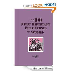 The 100 Most Important Bible Verses for Women Thomas Nelson  