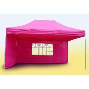  10x15 Pop up 4 Wall Canopy Party Tent Gazebo Set Ez Pink 