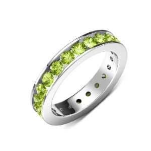  2.00cttw Natural Round Peridot (AA+ Clarity,Yellow Green 