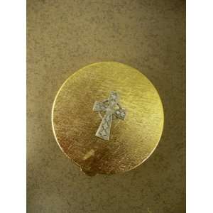 Gold Plate Celtic Cross Pyx (BK P11587):  Kitchen & Dining