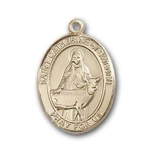  12K Gold Filled St. Catherine of Sweden Medal: Jewelry