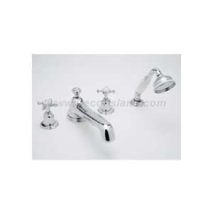 Rohl 4 Hole Low Level Tub Filler w/Handshower & Cross Handles U.3738X 