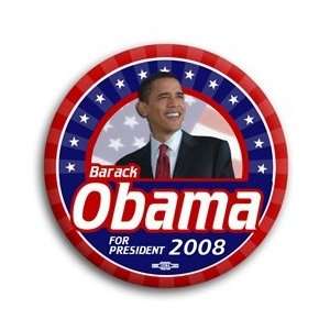  Barack Obama for President 2008 Photo Button   2 1/4 