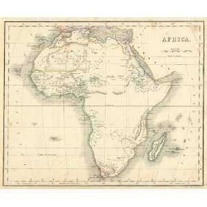  Whyte 1840 Antique Map of Africa: Office Products