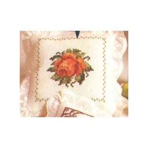  Red Rose Pincushion Counted Cross Stitch Kit: Arts, Crafts 