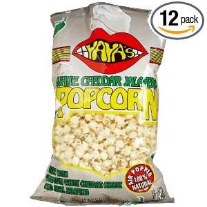Yayas White Cheddar Jalapeno, 6 Ounce Bags (Pack of 12):  