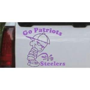 Purple 16in X 17.2in    Go Patriots Pee On Steelers Car Window Wall 