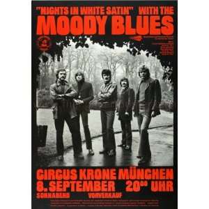 The Moody Blues Nights in white Satin 73   CONCERT POSTER from 