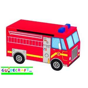  Fire Truck Toy Box   G83502 by Guidecraft    