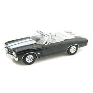  1971 Chevy Chevelle SS454 Convertible 1/25   Black: Toys 