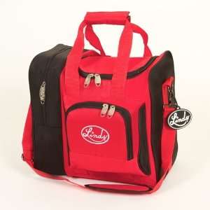  Linds Deluxe Single Tote Bowling Bag  Black/Red: Sports 