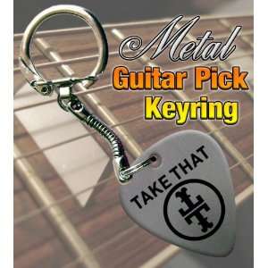  Take That Metal Guitar Pick Keyring: Musical Instruments