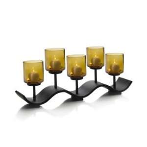   Home Accents Solaris 5 Votive Standing Wave Linear: Kitchen & Dining