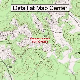  USGS Topographic Quadrangle Map   Kickapoo Caverns, Texas 
