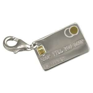 Credit Card Silver Clip On Charm