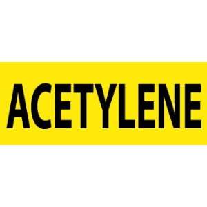 Acetylene, 2X5, Adhesive Vinyl, Laminated:  Industrial 
