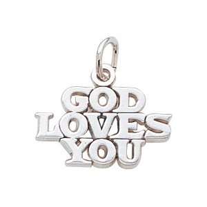  Rembrandt Charms God Loves You Charm, Sterling Silver 