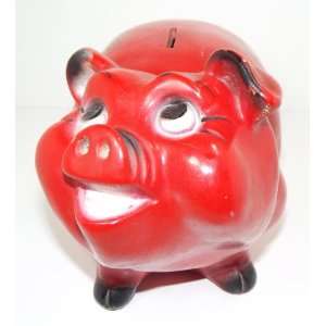  Vintage Big Red Piggy Bank: Everything Else