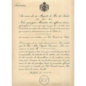  2 Swedish Vice Consul Certificates 1967 Signed Sealed 