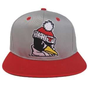 Youngstown State University Penguins Retro Logo Snapback Cap Hat Grey 