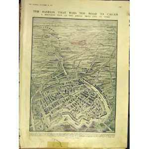  Ww1 Map Ypres France Morrell Old Print 1914