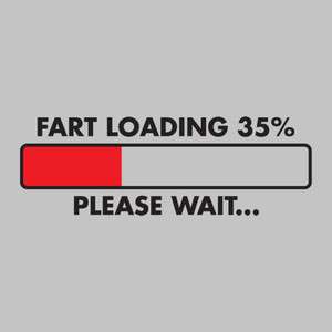Fart Loading 35% Please Wait T Shirt S 3XL Funny College Humor Free 