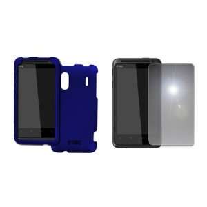  EMPIRE Blue Rubberized Hard Case Cover + Mirror Screen 