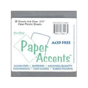  Paper Accents Plastic Sheet 4x 4 Clear .010 Arts 