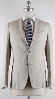 New $3600 Borrelli Beige Suit 42/52  
