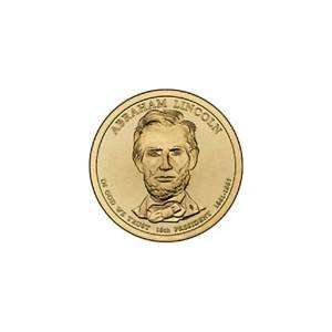 The Abraham Lincoln Presidential Golden Dollar Uncirculated Coin 2010 