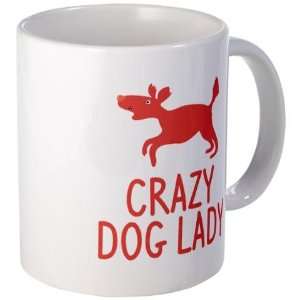 Crazy Dog Lady Funny Mug by CafePress:  Kitchen & Dining