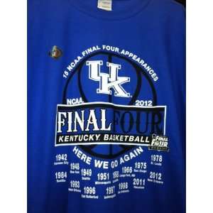   Kentucky Final Four Shirt (HERE WE GO AGAIN) XXL